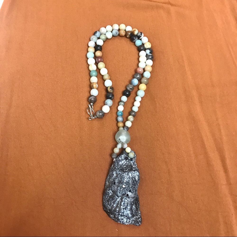 Handmade Oyster shell necklace.